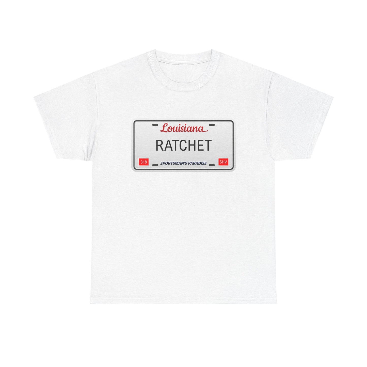 Louisiana RATCHET License Plate T-shirt