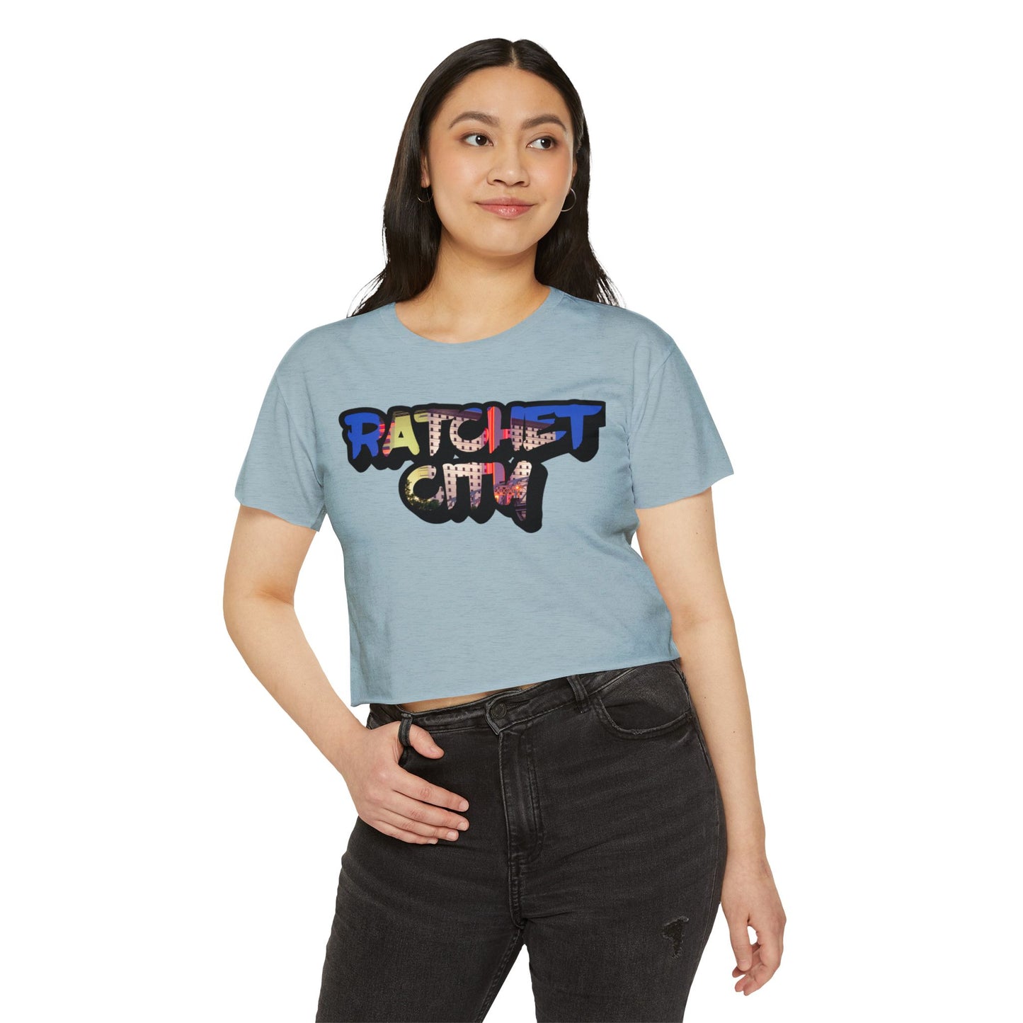 Ratchet City Lights crop T-shirt