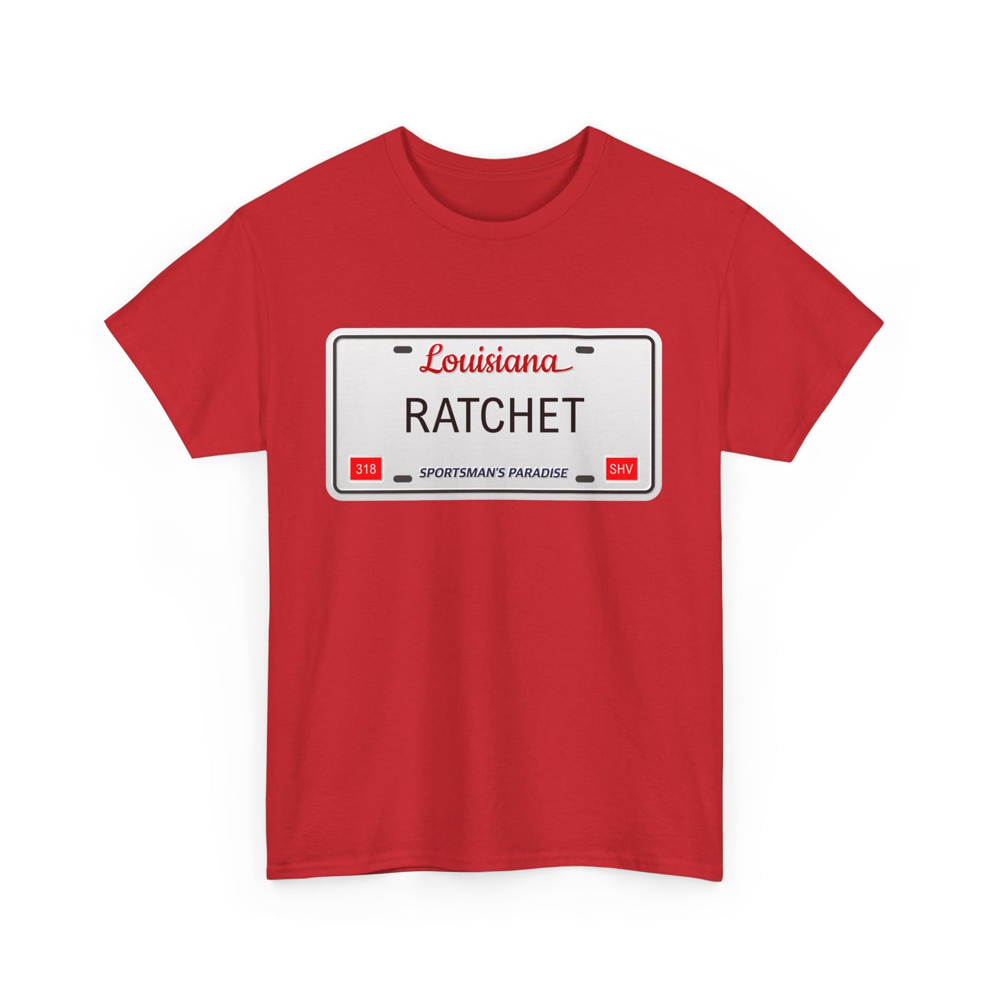 Louisiana RATCHET License Plate T-shirt