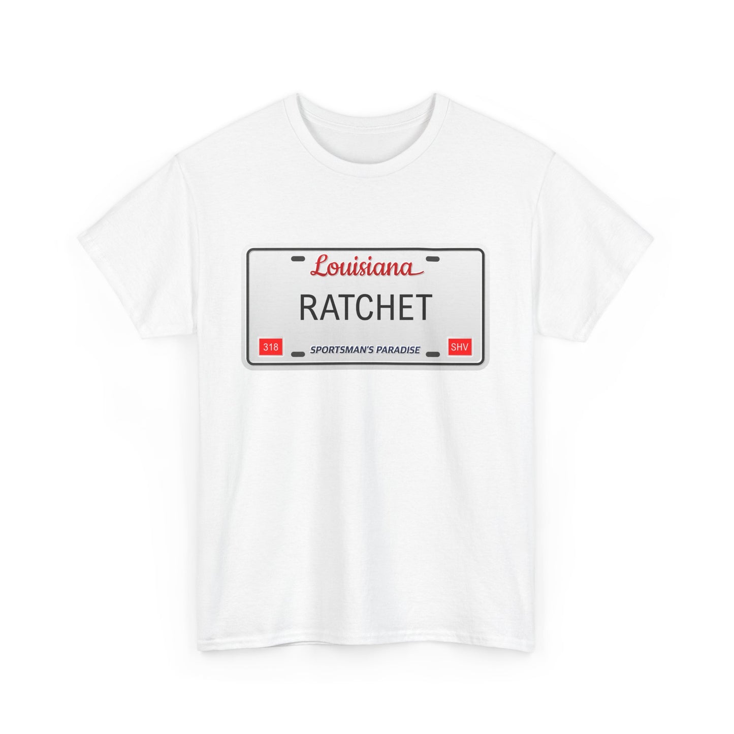 Louisiana RATCHET License Plate T-shirt