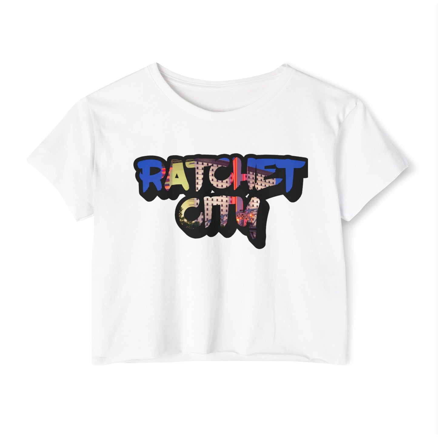 Ratchet City Lights crop T-shirt