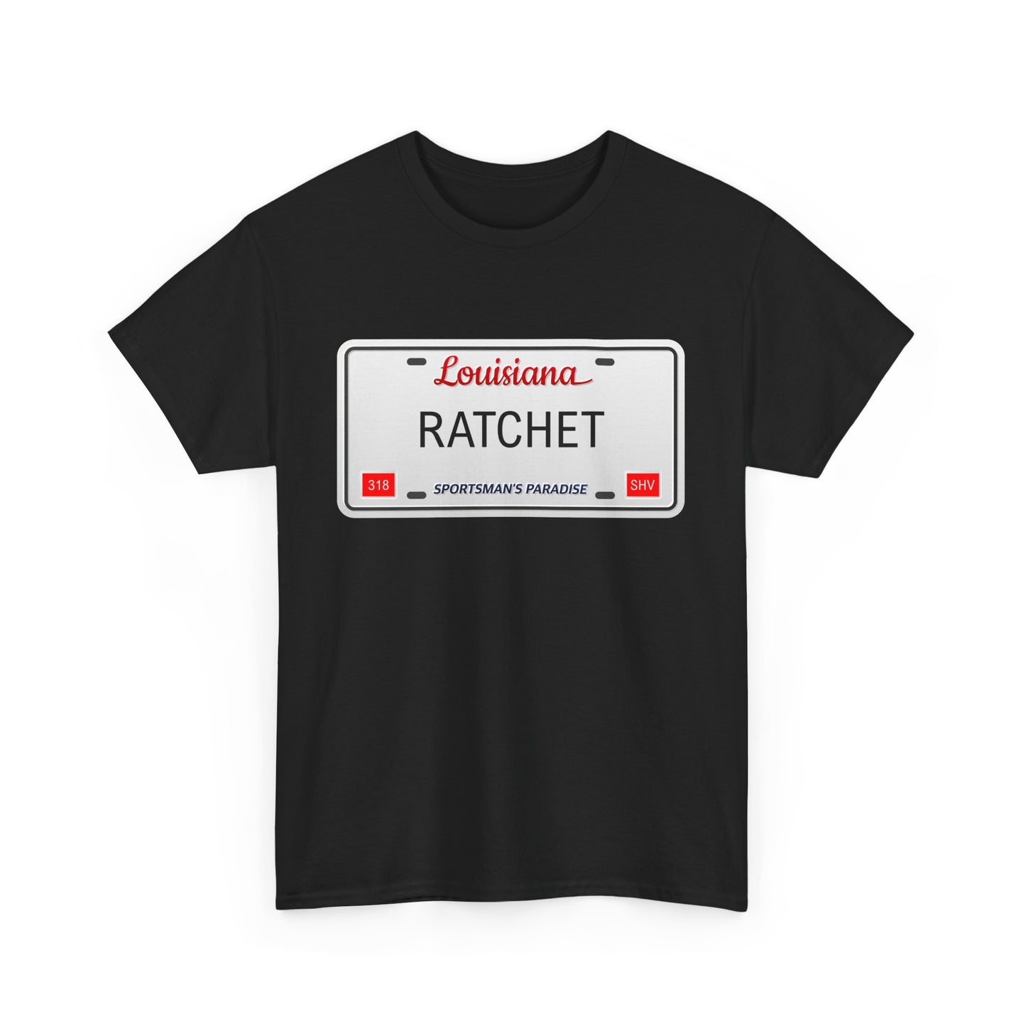 Louisiana RATCHET License Plate T-shirt