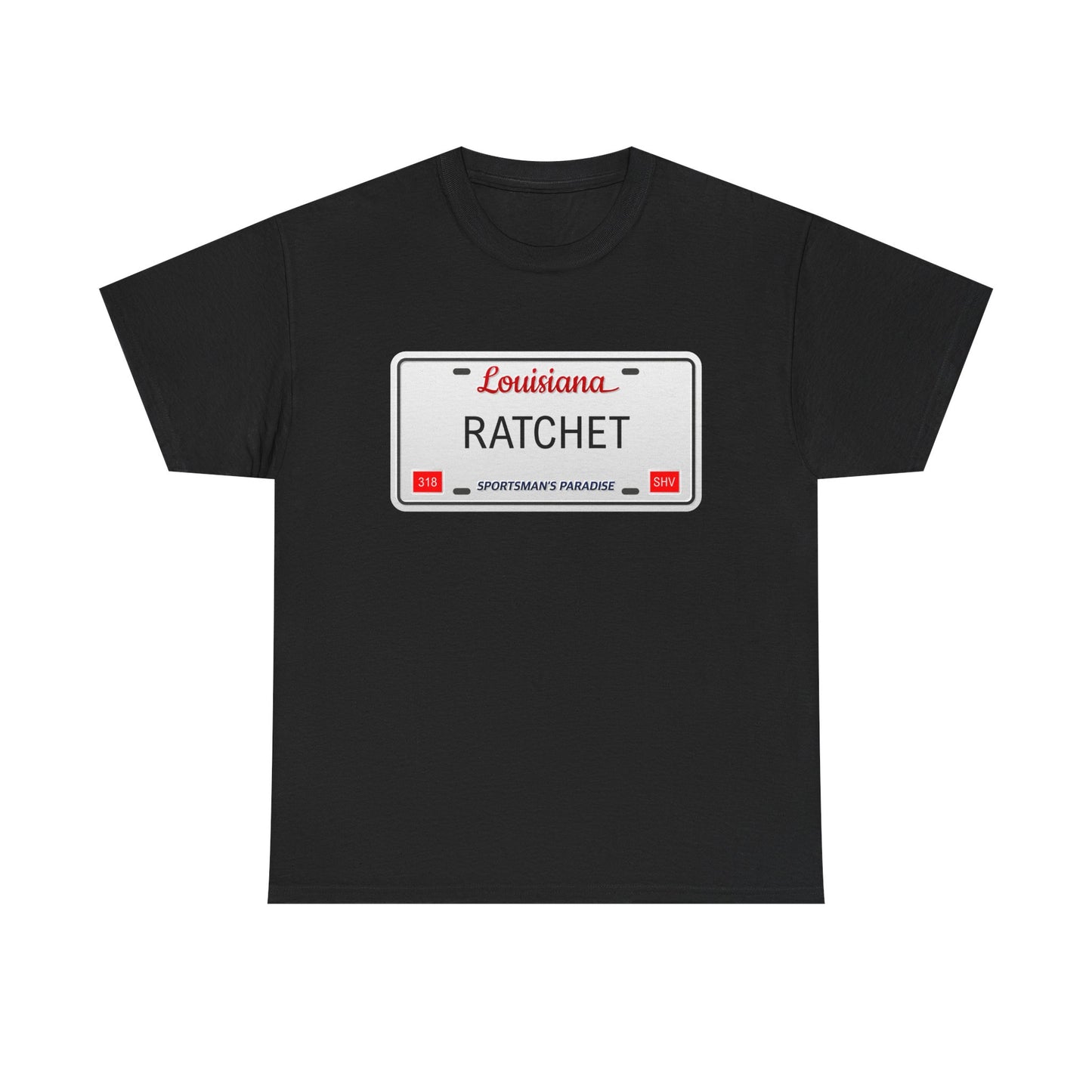 Louisiana RATCHET License Plate T-shirt