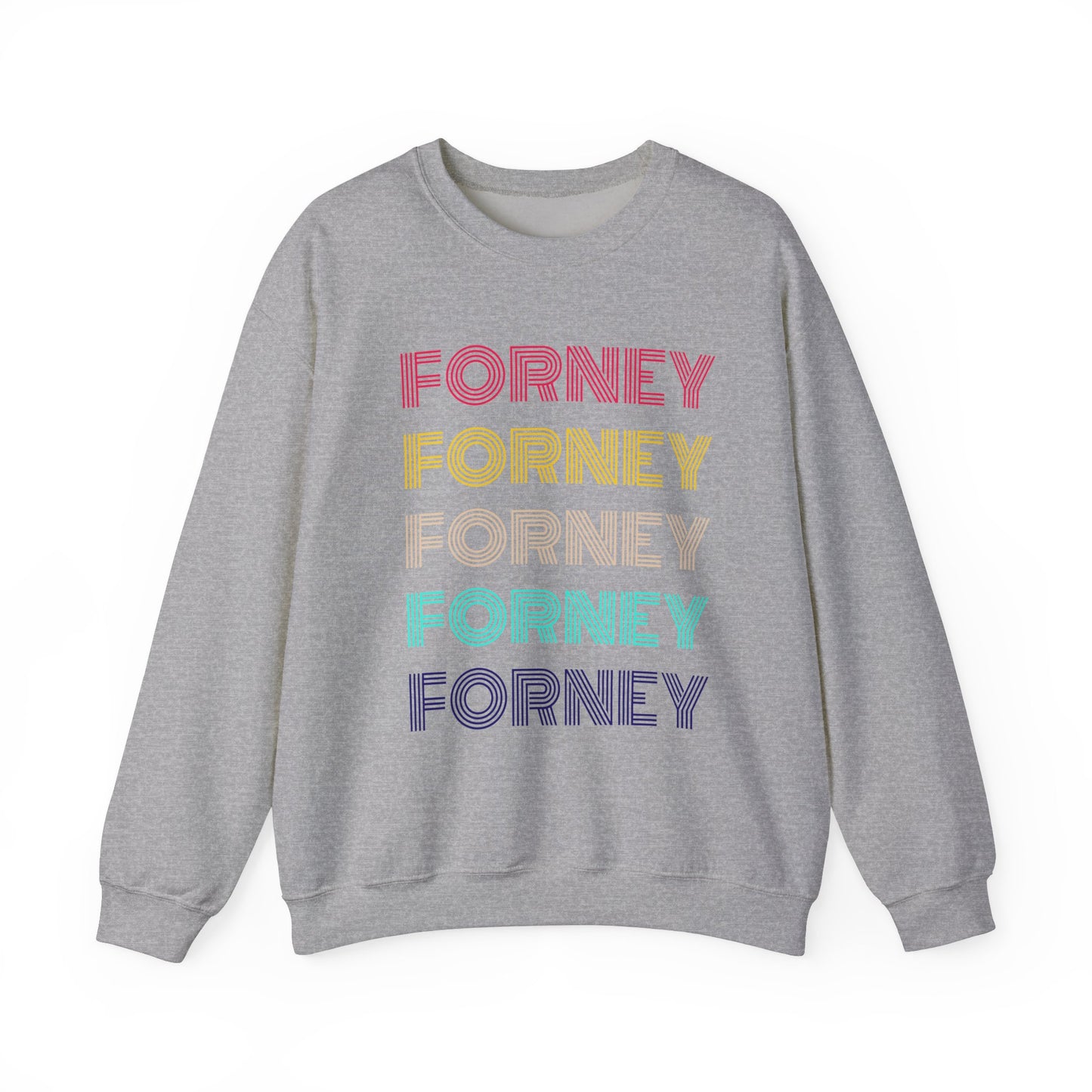 grey pink forney sweatshirt retro vibes texas local pride unity connected love black owned merch