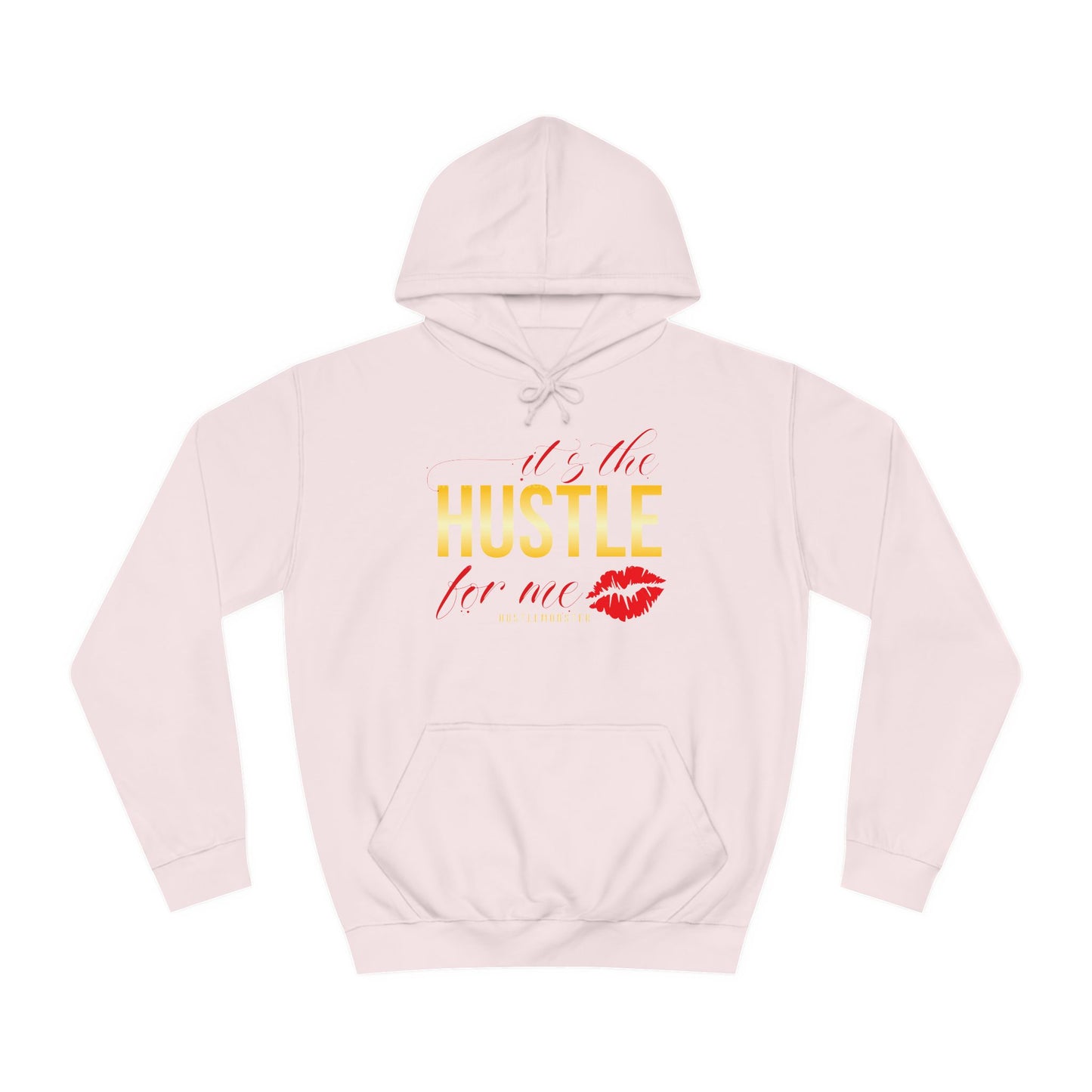 comfy pink palm puff hoodie with red and gold Hustle lips women Hustle Monster Shreveport Cooper Road business owner edikted palestine