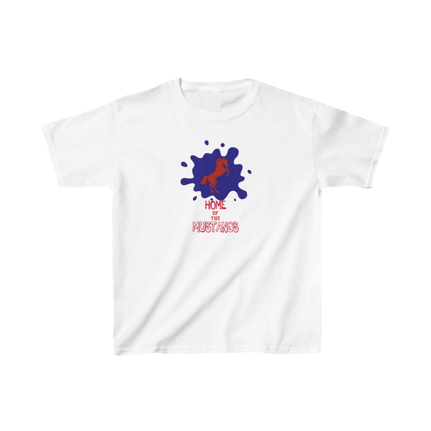 white criswell elementary forney texas sweatshirt mustangs logo dyllan johnson artist