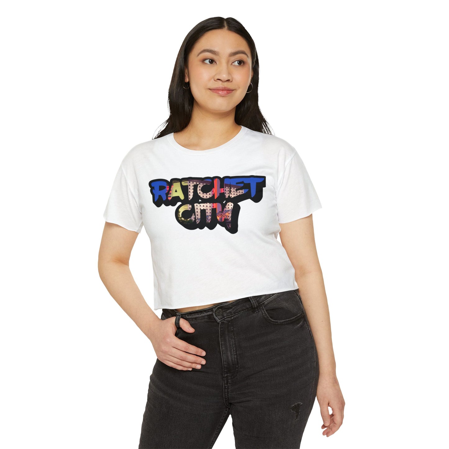 Ratchet City Lights crop T-shirt