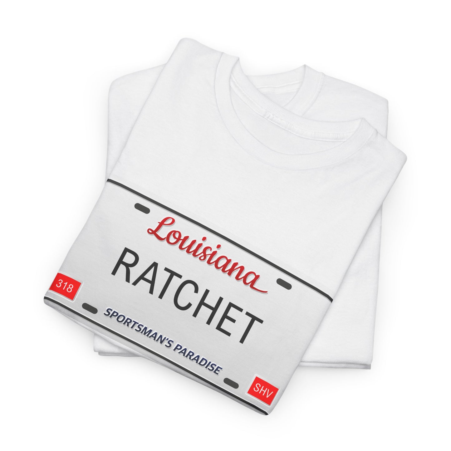 Louisiana RATCHET License Plate T-shirt