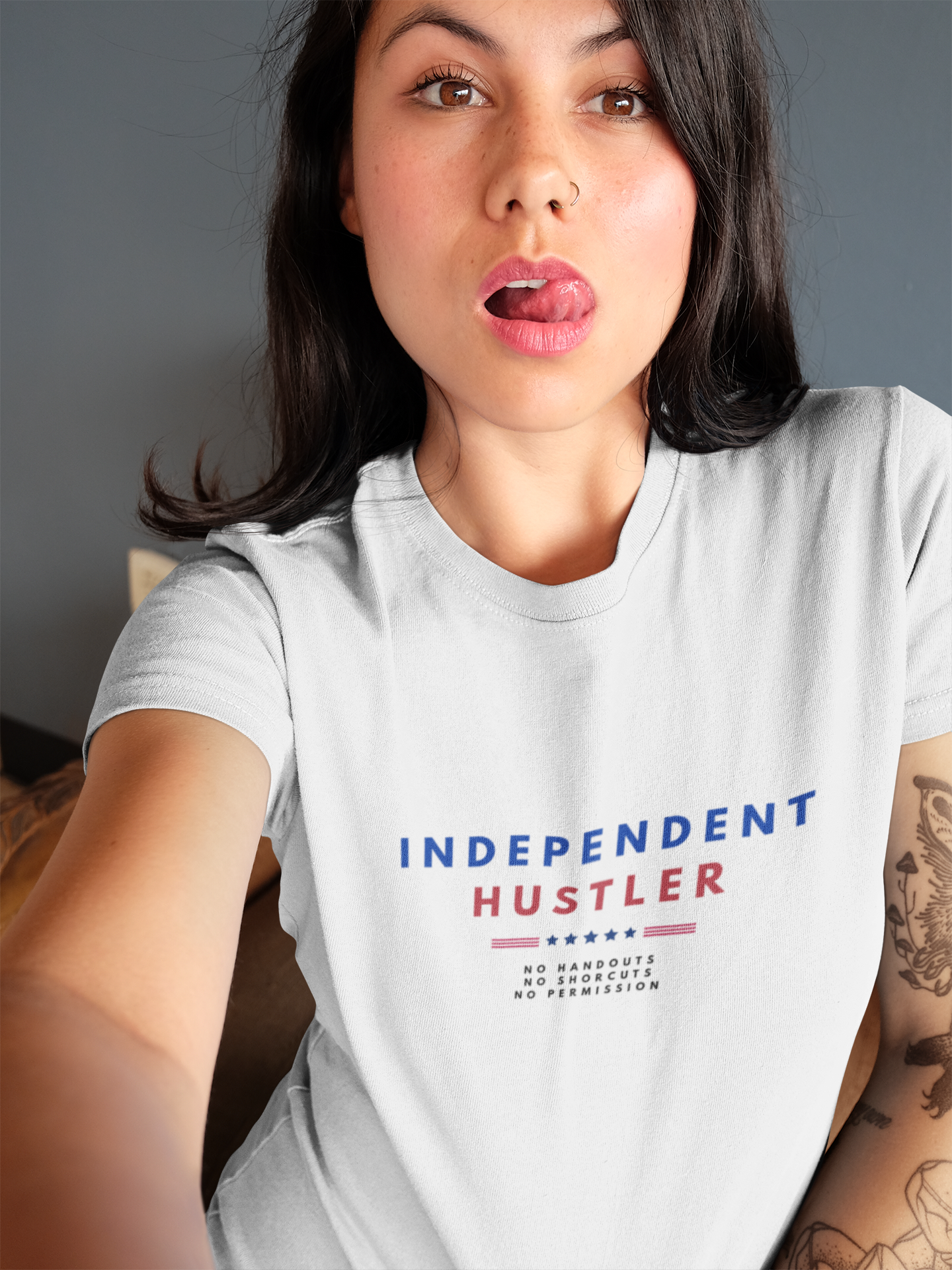 Independent Hustler T-Shirt | 4th of July Shirt for Entrepreneurs & Creators | Hustle Monster Drop