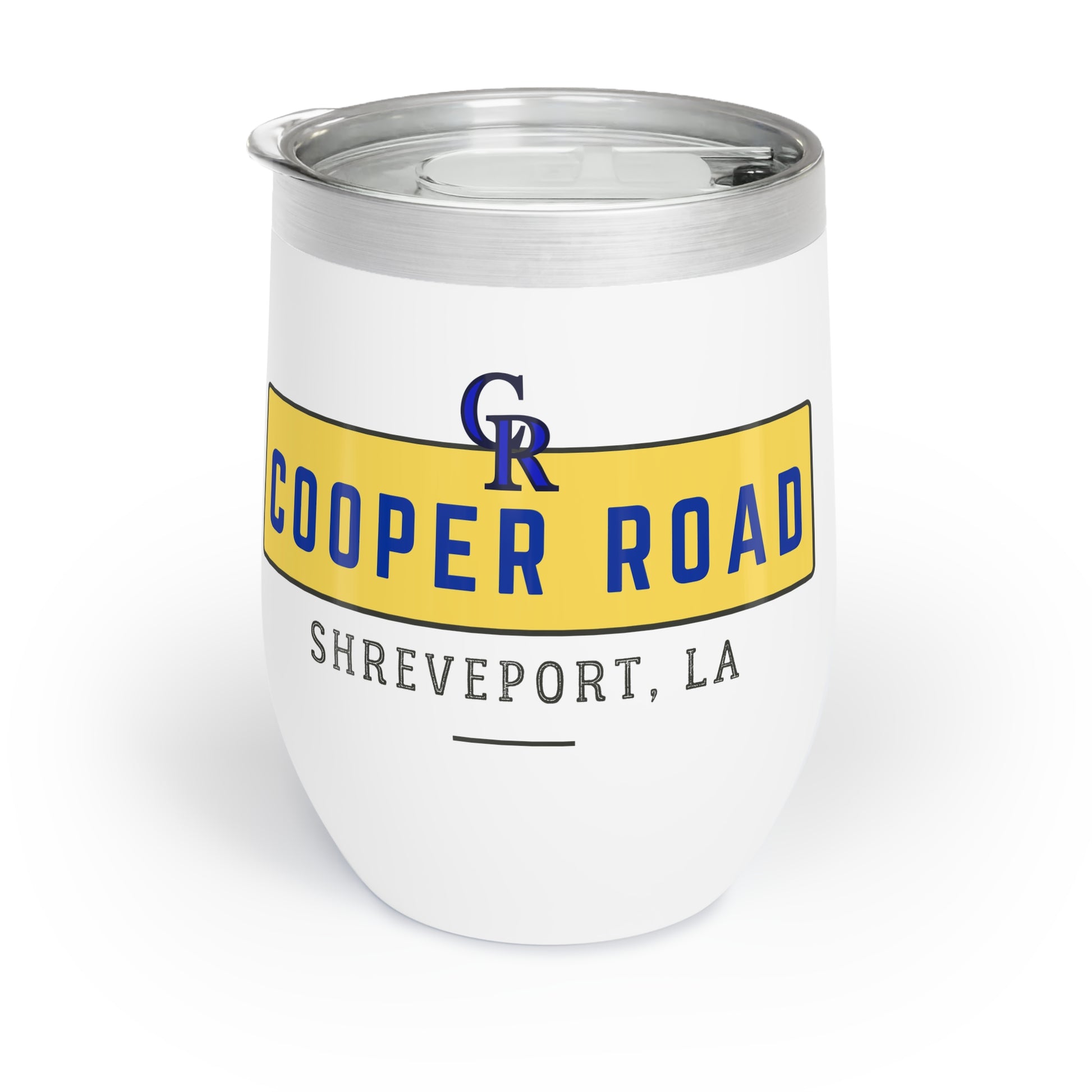 Cooper Road wine tumbler glass cup drink gifts for her him neighborhood pride unity