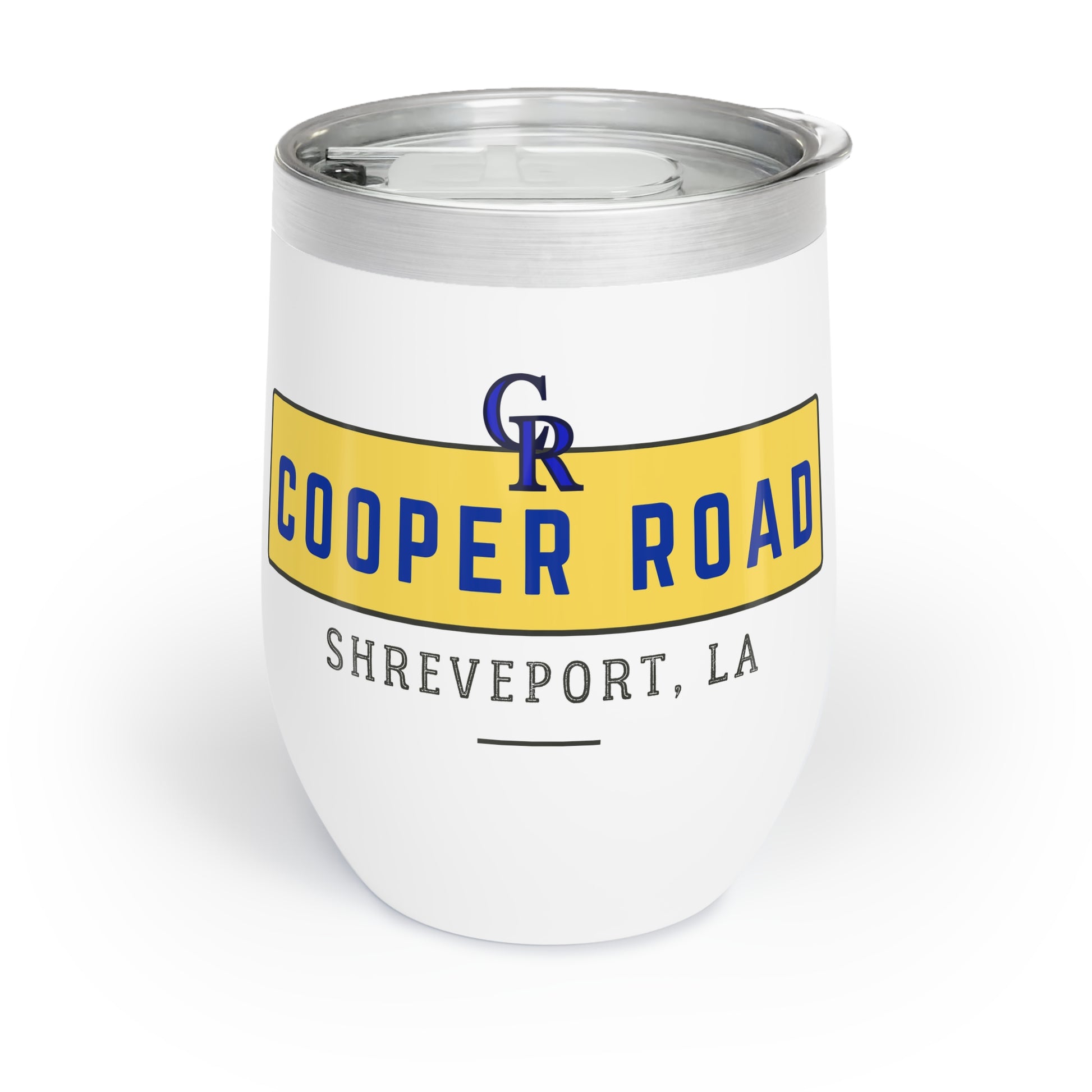 Cooper Road wine tumbler glass cup drink gifts for her him neighborhood pride unity