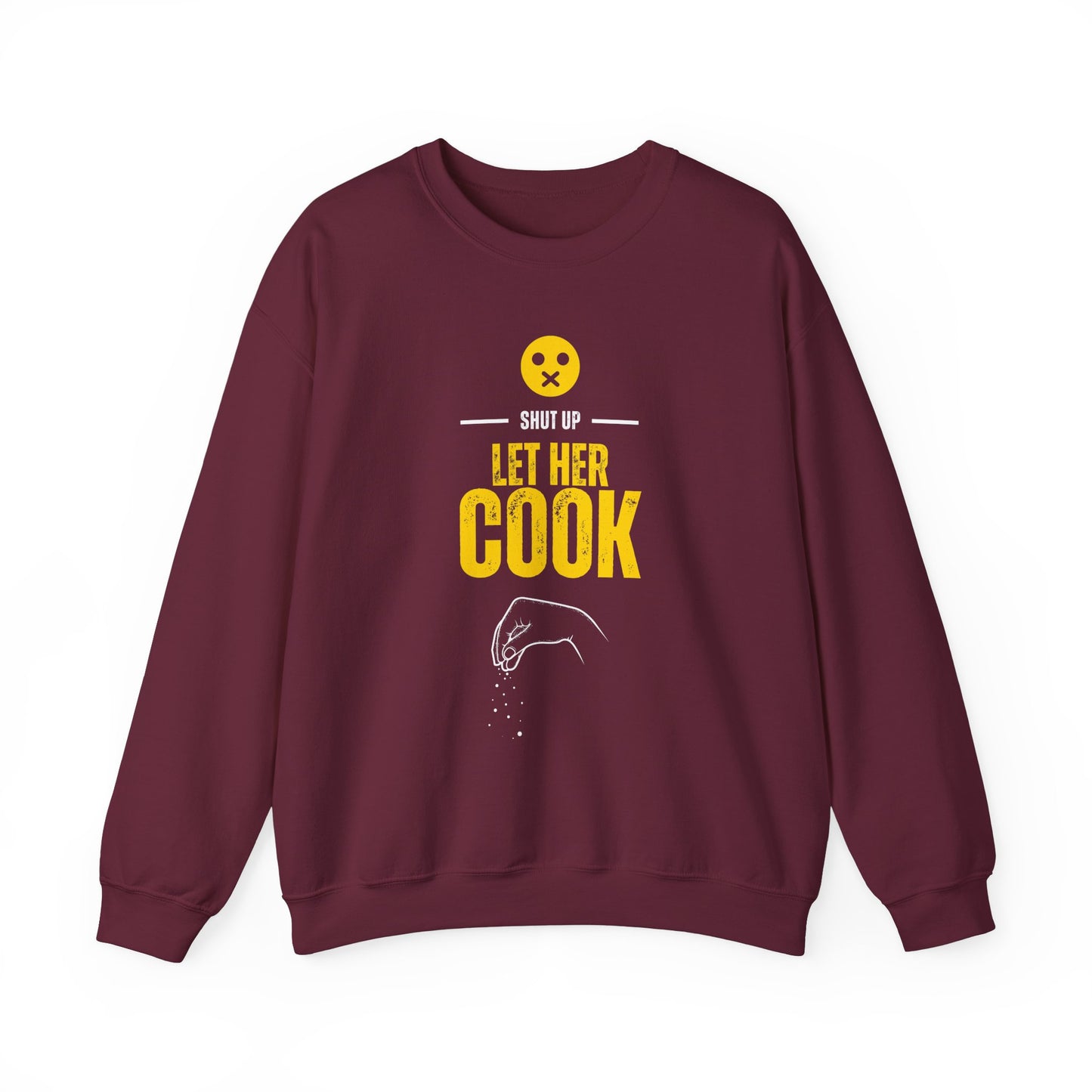 maroon Let Her Cook female empowerment feminism sports arts culinary support girls queen motivation