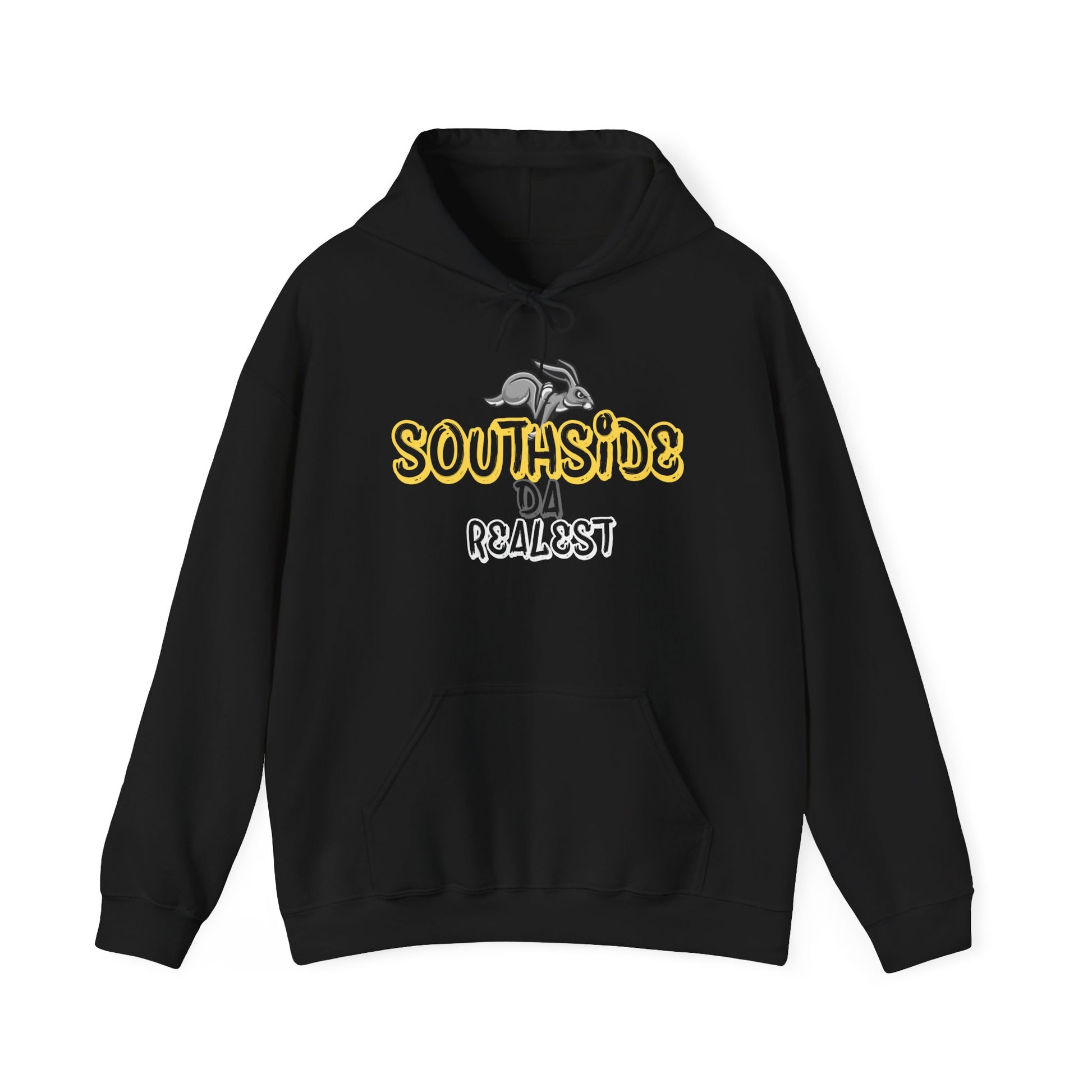 black Southside da Realest hoodie by Hustle Monster for Forney High School Girls Basketball team Lady Rabbits 