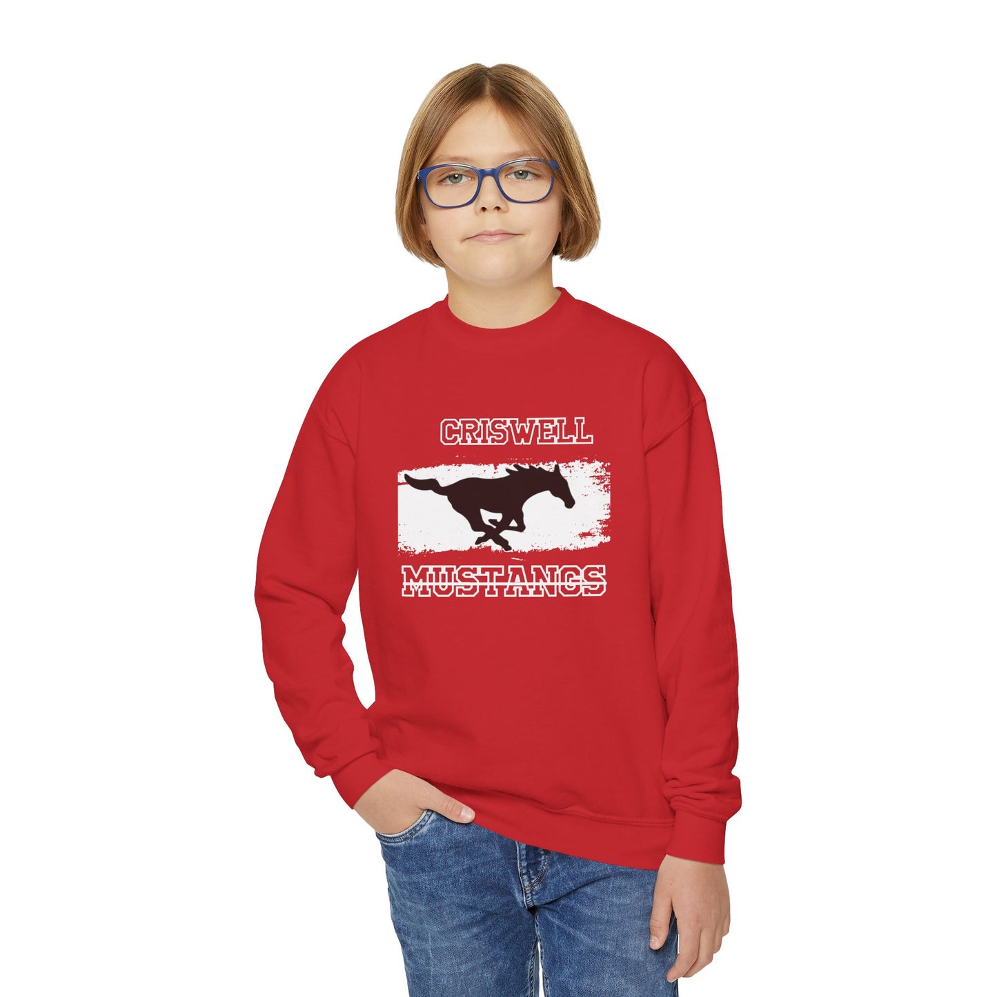 Youth Sweatshirt - Criswell Mustangs by Dyllan