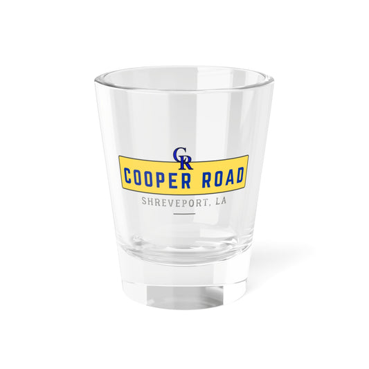 Cooper Road shot glass drink drank drunk celebrate We Bang neighborhood custom gift