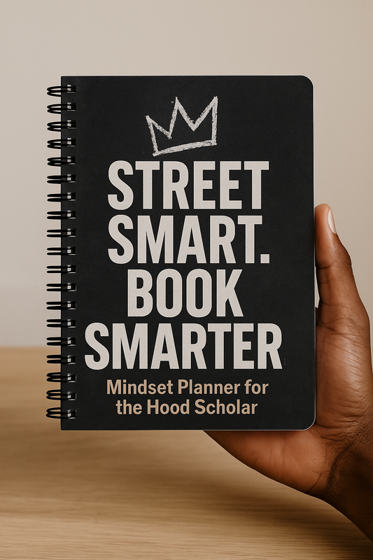 Street Smart. Book Smarter. | Mindset Planner for the Hood Scholar | Urban Spiral Notebook + Bonus PDF | Mental Growth Journal