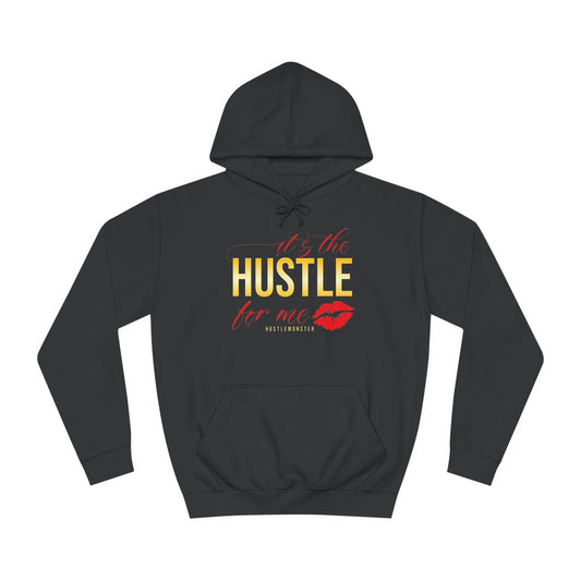 Black hoodie with red and gold Hustle Monster women entrepreneur