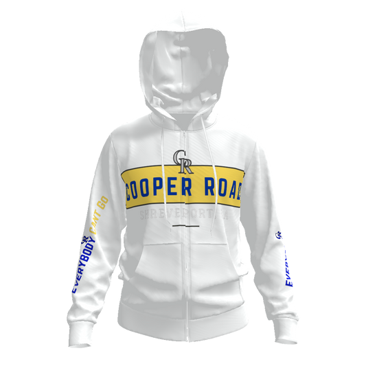 Cooper Road full zip hoodie jacket white Shreveport Hustle Monster 