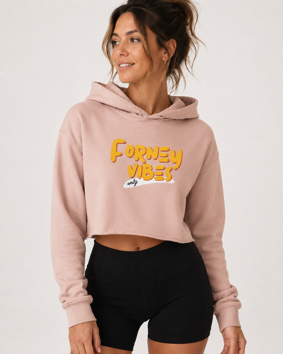 Forney Vibes Only Women's Cropped Hooded Sweatshirt