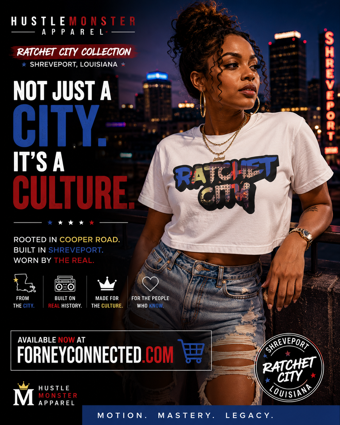 Ratchet City Lights crop T-shirt